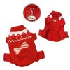 Candy Cane Bone Christmas Dog Sweater Bodysuit