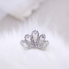 Tiara Dog Barrette (Color: Silver)