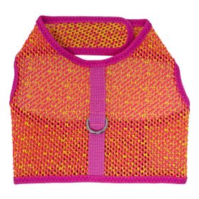 Active Mesh Dog Harness and Leash Set (Color: Pink & Yellow, size: X-Large)