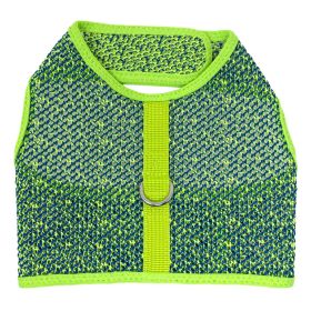 Active Mesh Dog Harness and Leash Set (Color: Neon Green & Blue, size: large)