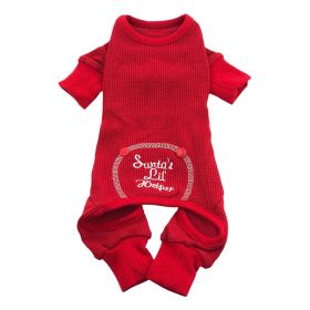 Christmas Dog Pajamas for Holiday Sleepwear (Color: Santa's Lil' Helper, size: large)